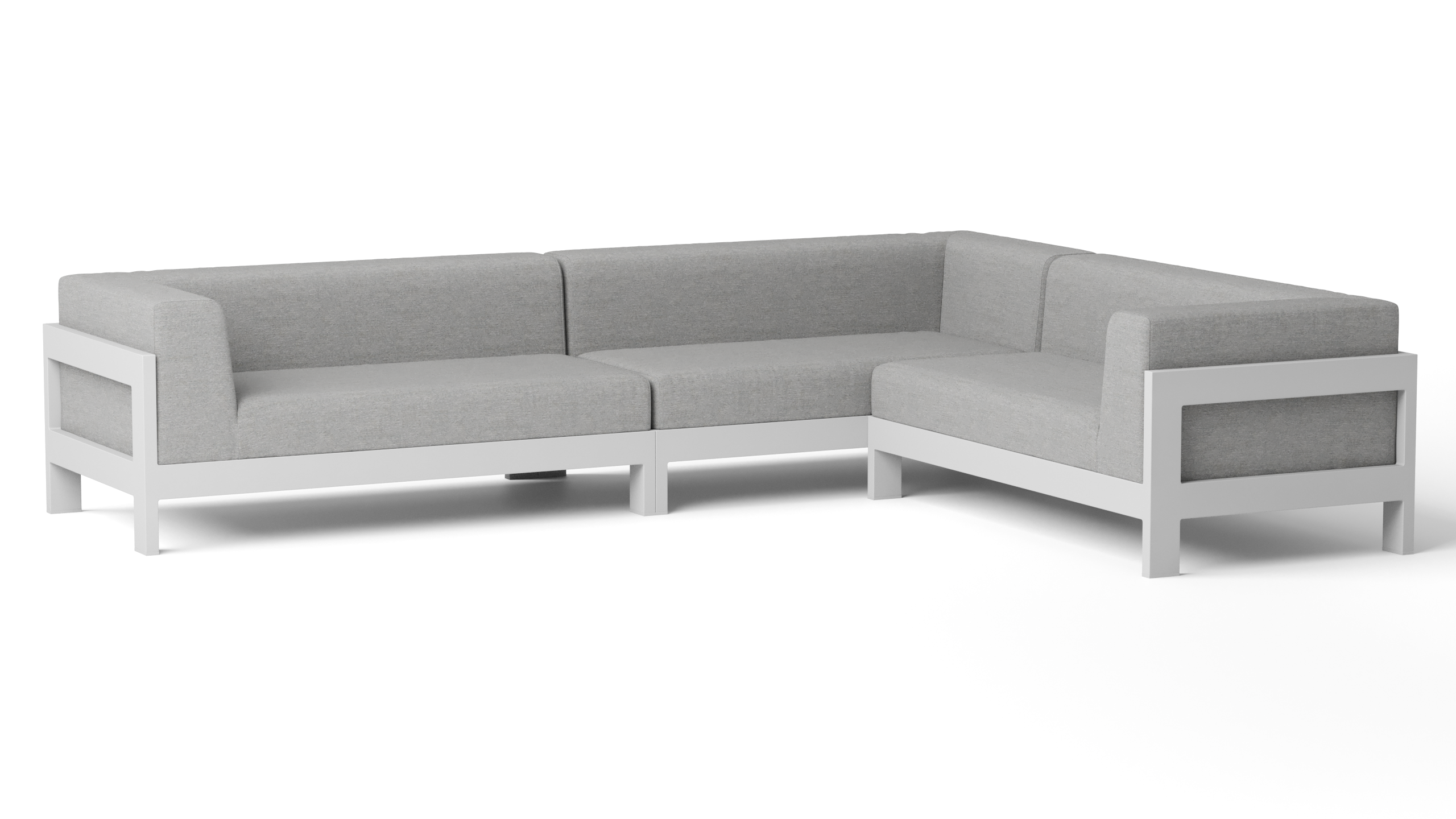 New Noosa White Outdoor Fabric Corner Lounge