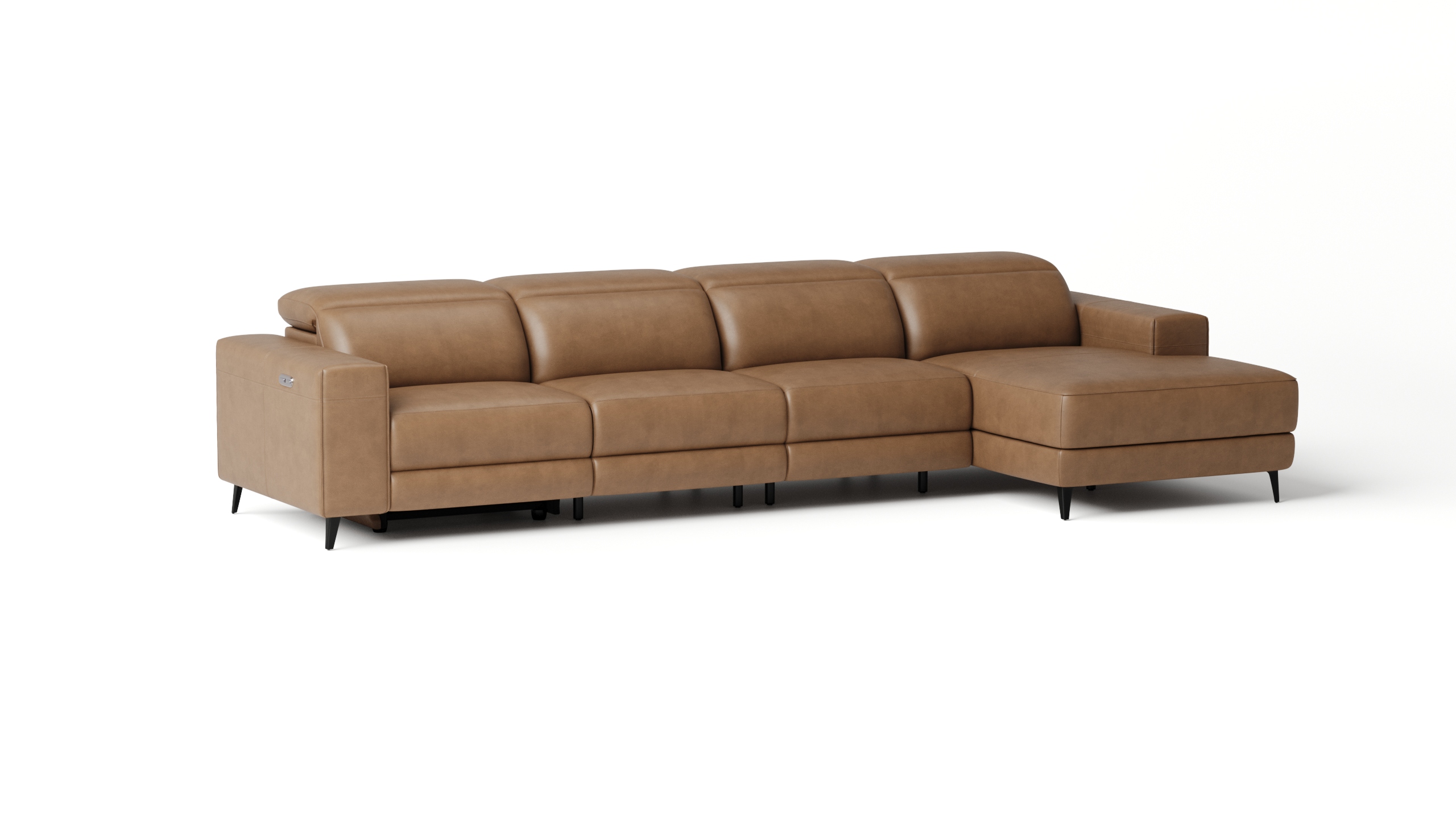 Stirling Leather Recliner Chaise Lounge Option B