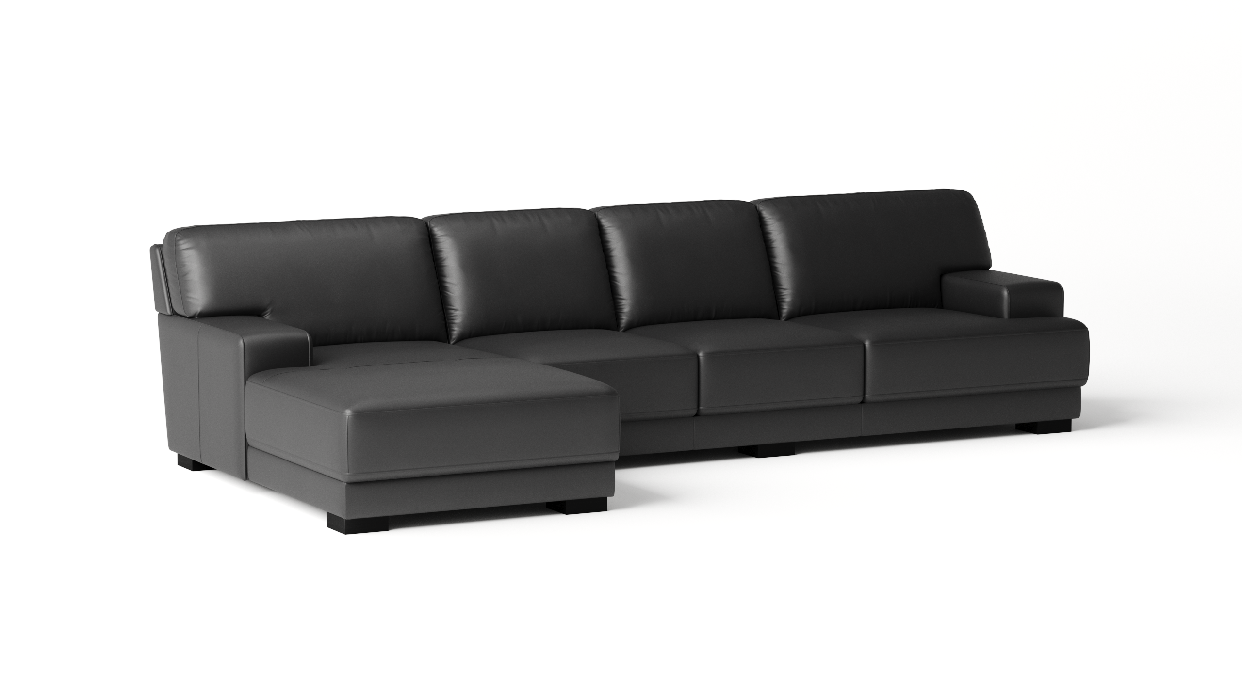 Volante Leather Chaise Lounge Option C